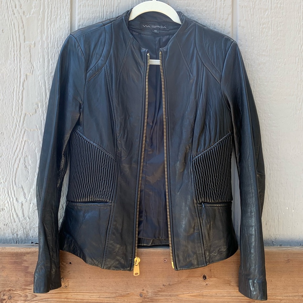 Via Spiga vintage genuine lamb leather jacket - Picture 8 of 16